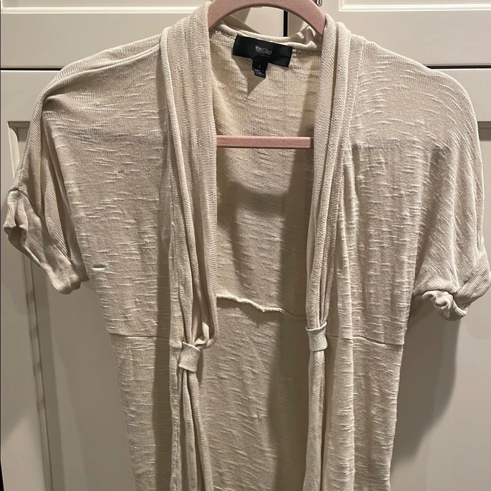 Ladies Mossimo Cream Open-Front Cardigan